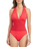 Long Sleeves, Three Quarter Sleeve Bleu Rod Beattie Rufflicious Halter Shirred
