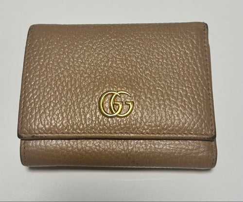 Gucci Trifold Wallets Petite Marmont Porcelain Rose