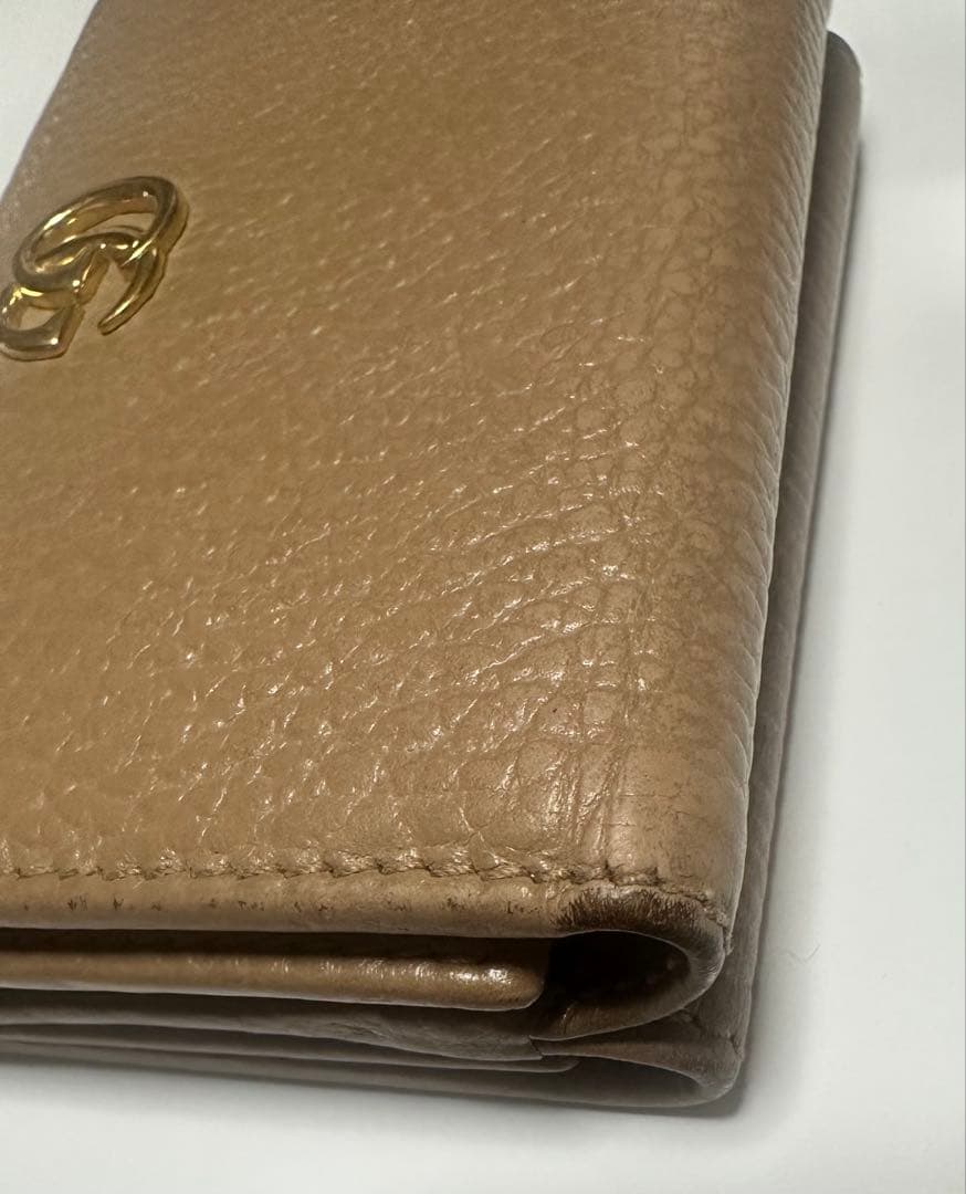 Gucci Trifold Wallets Petite Marmont Porcelain Rose