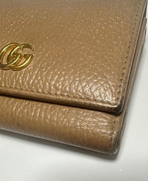 Gucci Trifold Wallets Petite Marmont Porcelain Rose