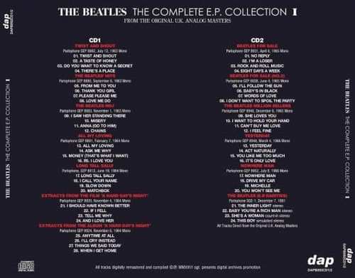 Western Music The Beatles Complete E.P. I Ii 4Cd