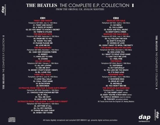 Western Music The Beatles Complete E.P. I Ii 4Cd