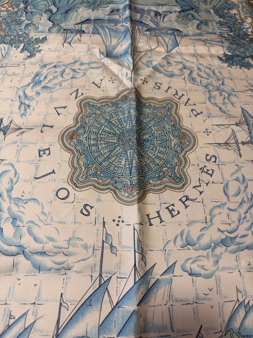 Hermes Bandanas Thin Scarves 90 Azulejos