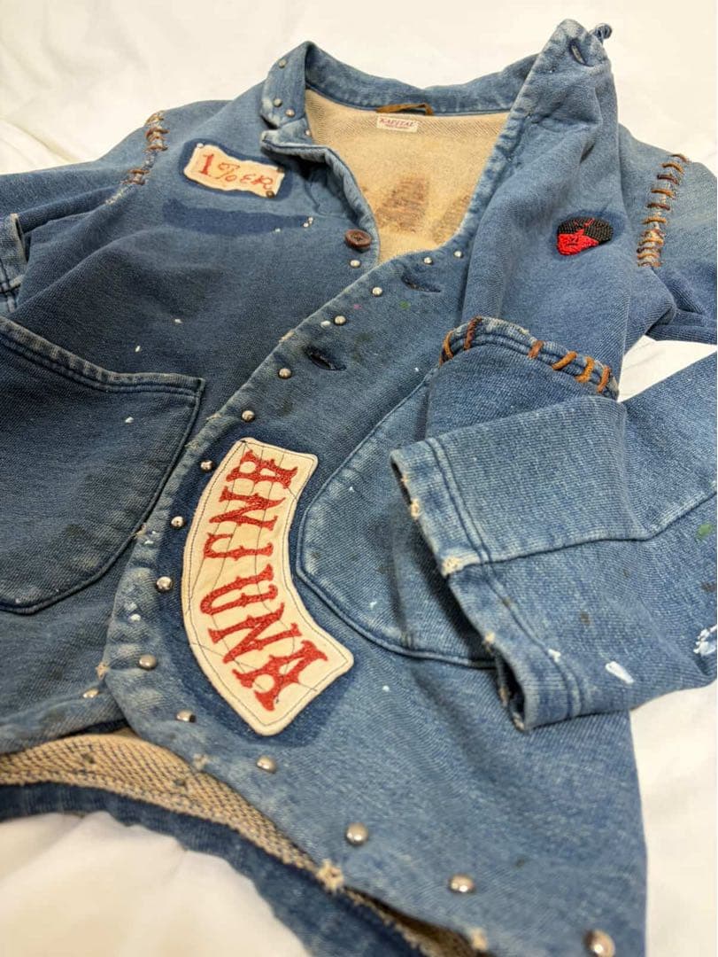 Kapital Denim Jackets Mc Jacket With Studs And Patches