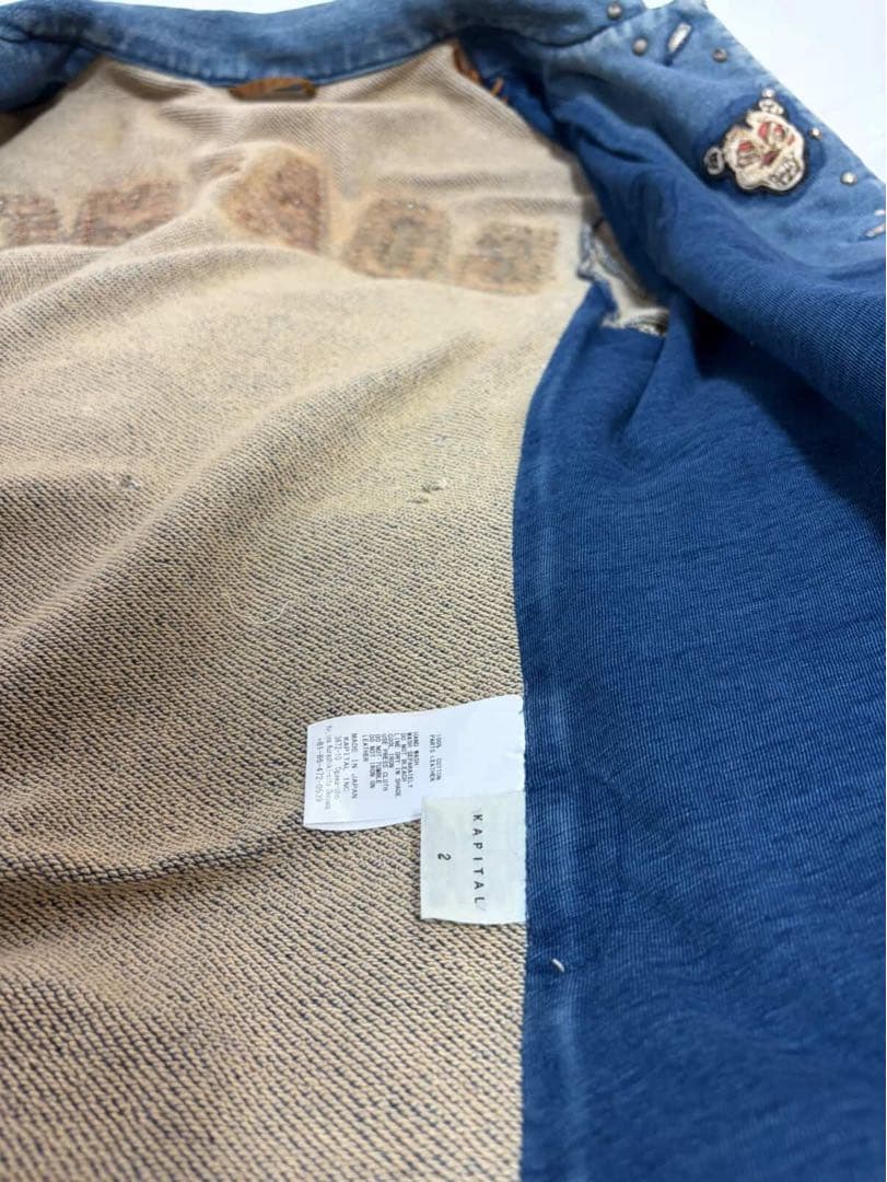 Kapital Denim Jackets Mc Jacket With Studs And Patches