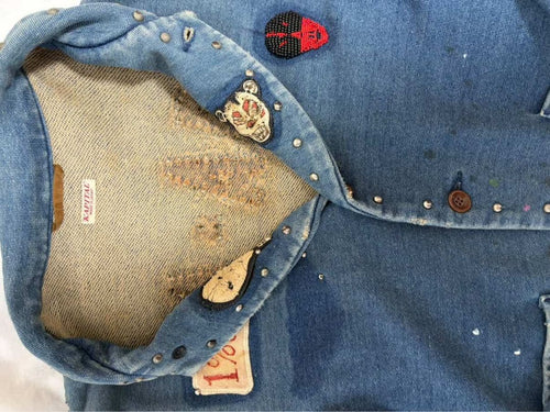 Kapital Denim Jackets Mc Jacket With Studs And Patches