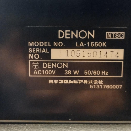 Denon Vhs Video Deck La-1550K