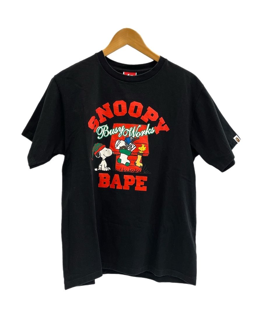 A Bathing Ape T -Shirt Peanuts Bape Present Snoopy 1A73110908 L 101Mt-5526