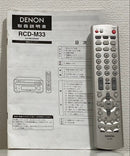 Denon Cd Md Cassette Deck Rcd-M33