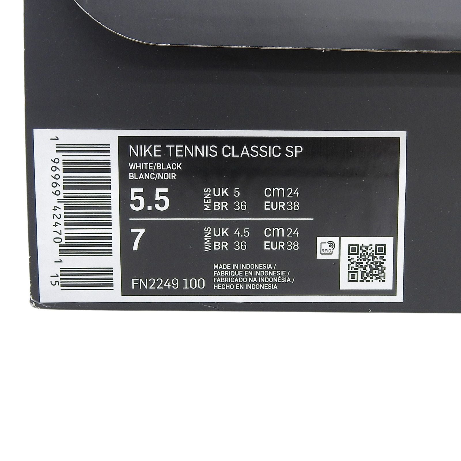 Nike Sneakers Black Comme Des Garcons Fn2249-100 Tennis Classic (Color)