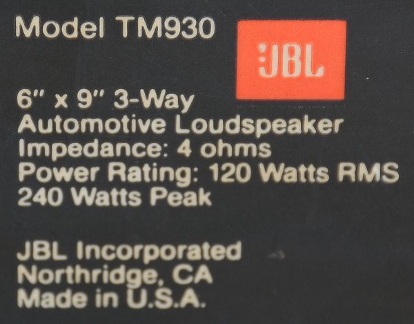 Jbl Elliptical Type Tm930 3Way
