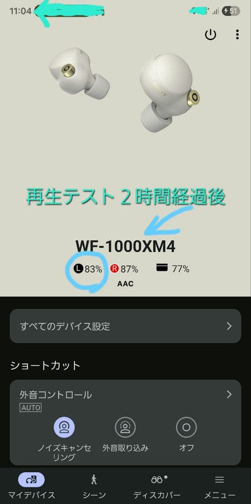 Sony Wireless Earphones Wf-1000Xm4 L)