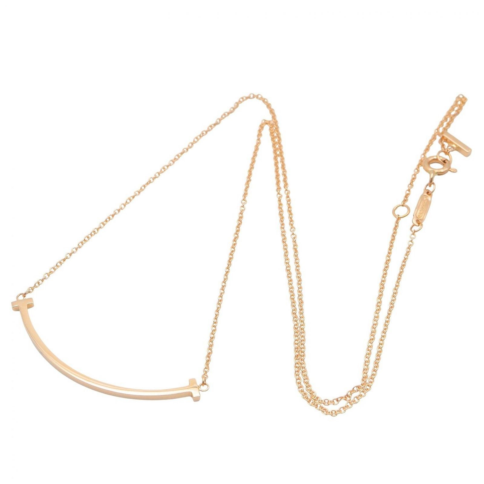 Tiffany Necklace Co T 40.5/45.5 K18Pg