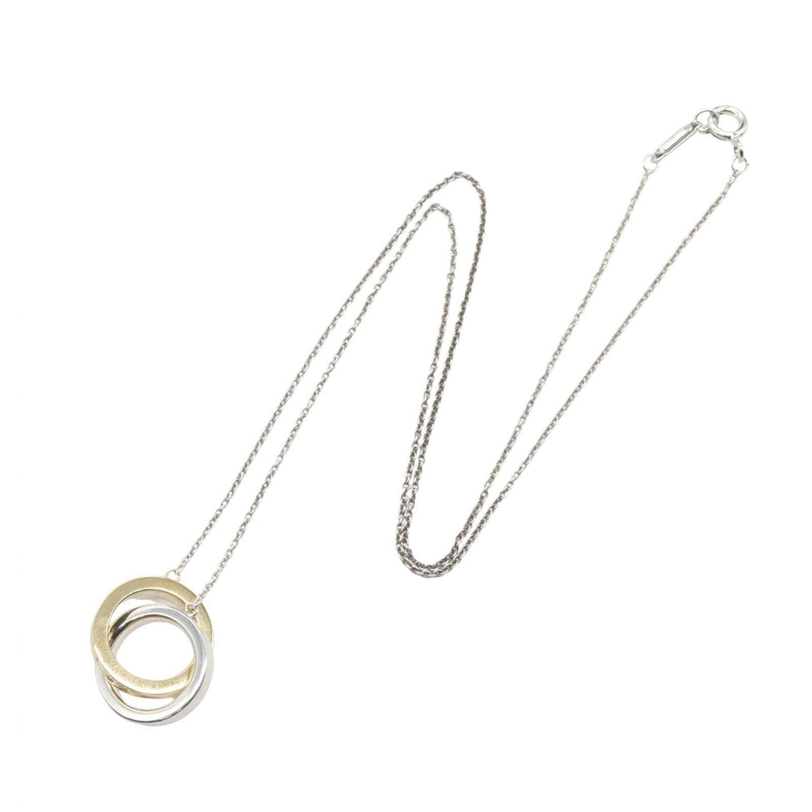 Tiffany Necklace Co W 40 K18 925 Used A