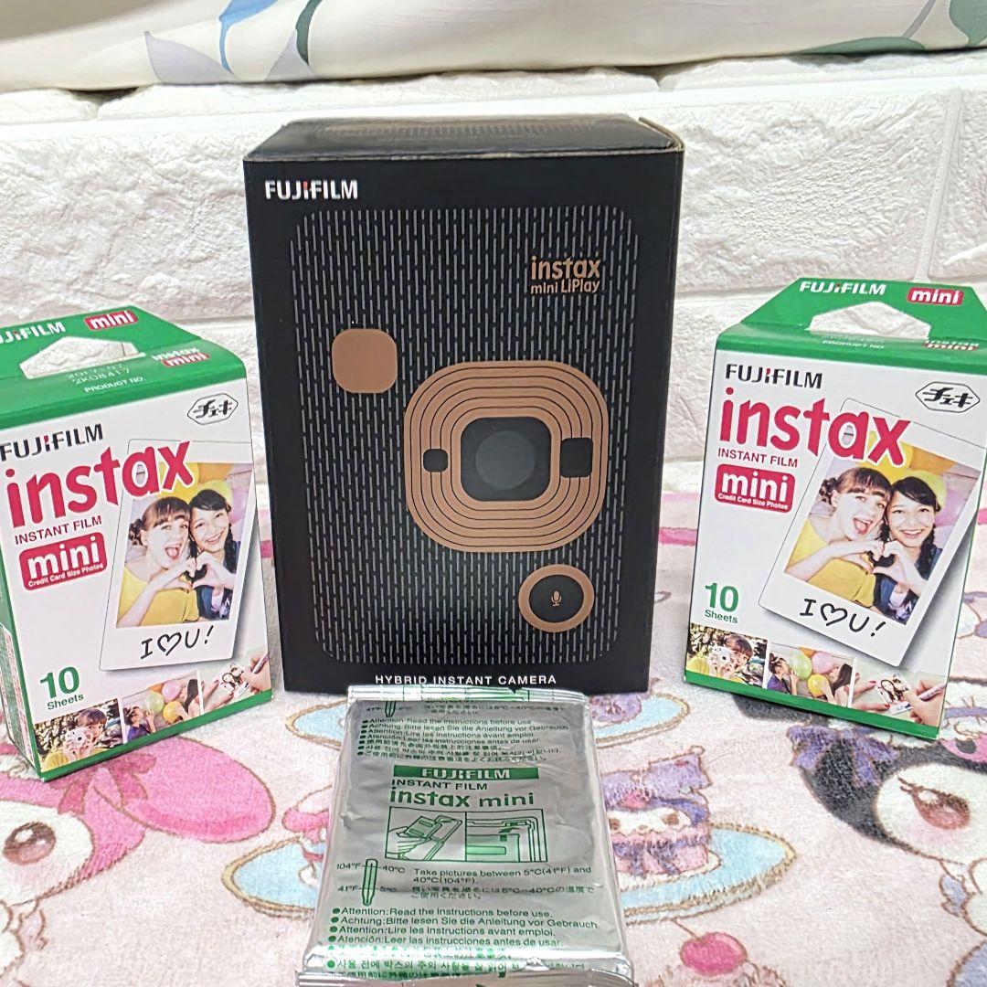 Fujifilm Instant Cameras 635 Fuji Film Instax Mini Liplay Black