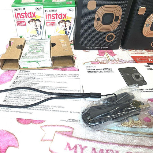 Fujifilm Instant Cameras 635 Fuji Film Instax Mini Liplay Black