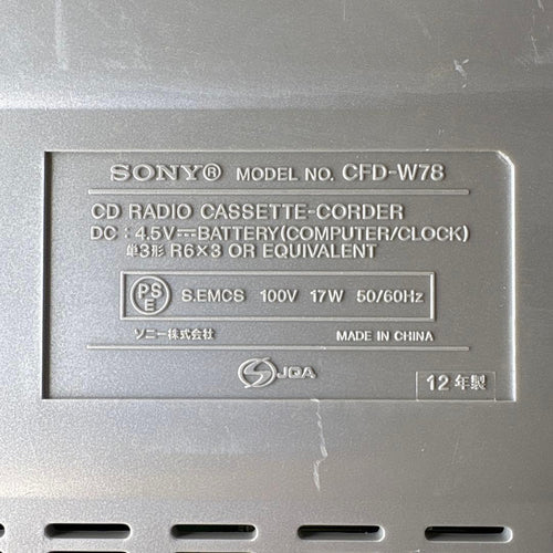 Sony Radio And Boombox Cd Cfd-W78