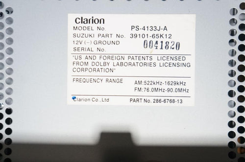 Other Clarion Ps-4133J-A R 39101 65K12