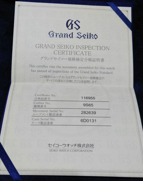 Grand Seiko Automatic Watches Sbgr253 9S65 2020 Oh