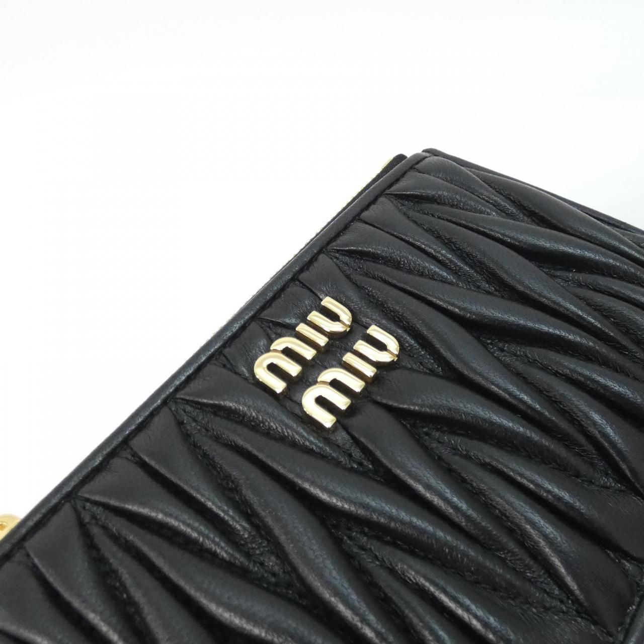 Miu Coin Case Purse 5Mb06M Nero( Gold(