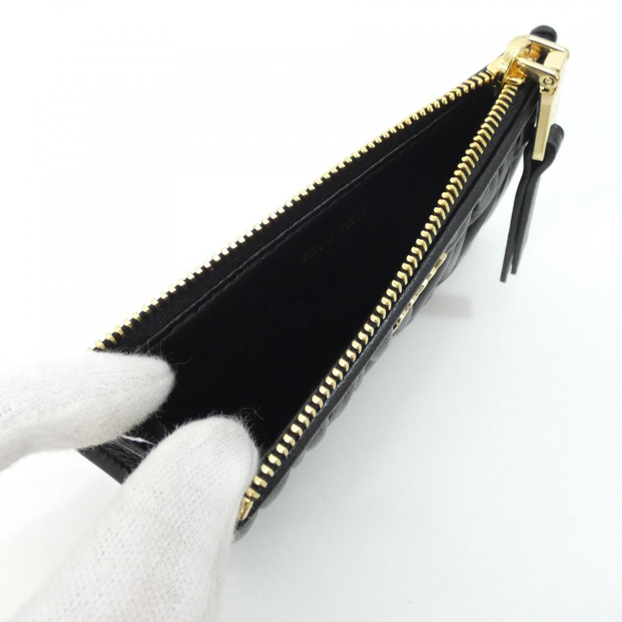 Miu Coin Case Purse 5Mb06M Nero( Gold(