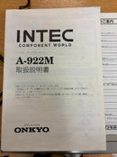 Onkyo Premium Amplifier 1 A-922M
