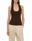 Camisole Helmut Lang Halter Strap Tank Top Bistre