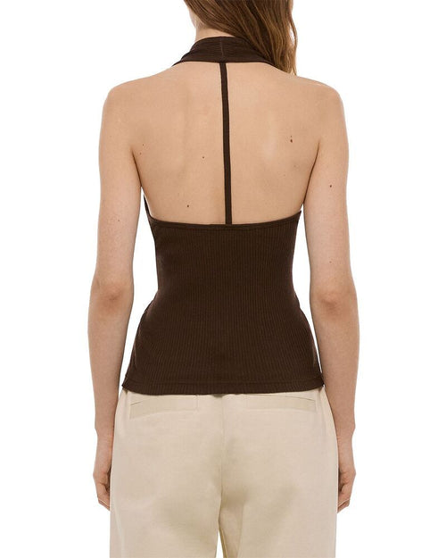 Camisole Helmut Lang Halter Strap Tank Top Bistre