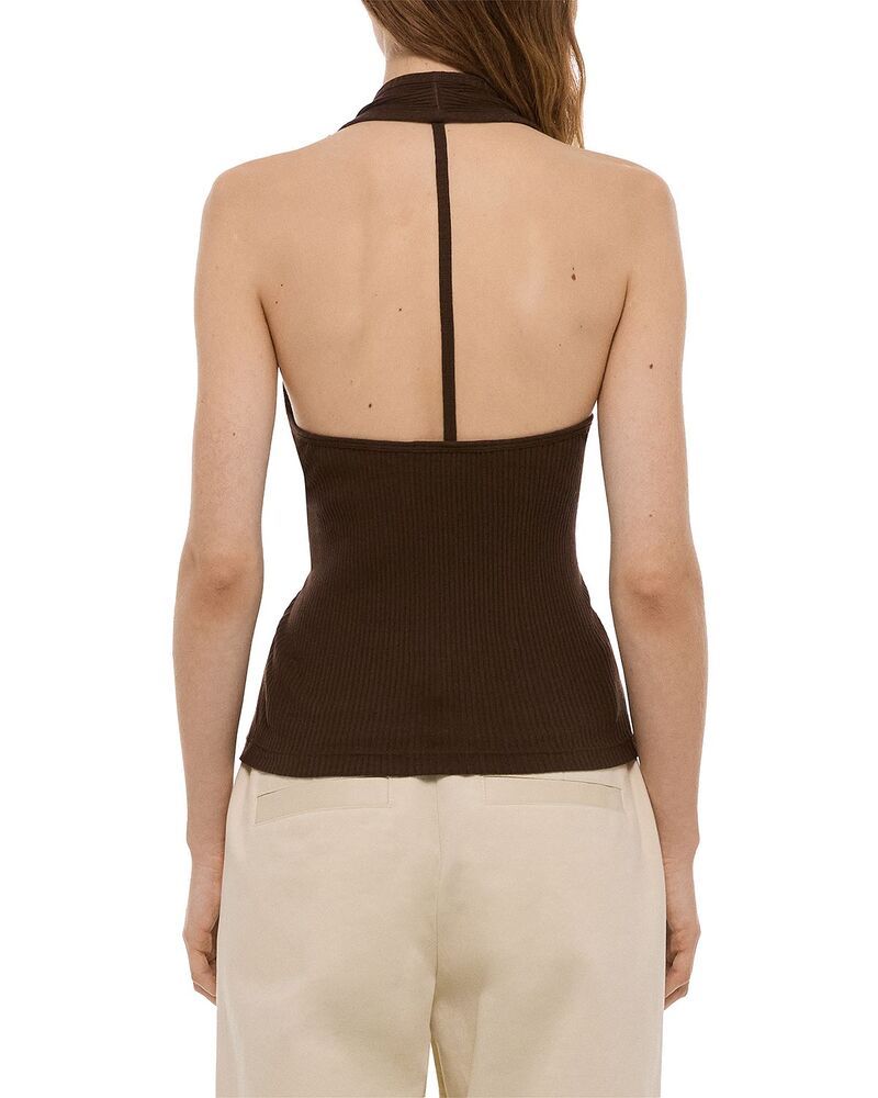 Camisole Helmut Lang Halter Strap Tank Top Bistre