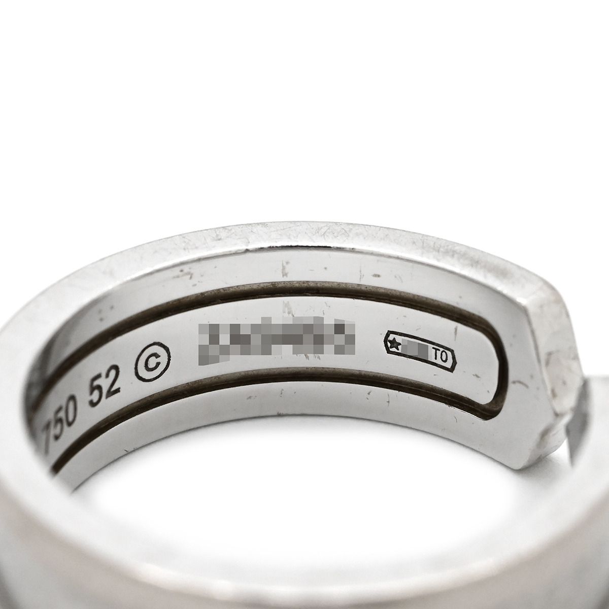 Cartier Ring C2 #52(Jp12) C 2C 750Wg 18K 18 11.5