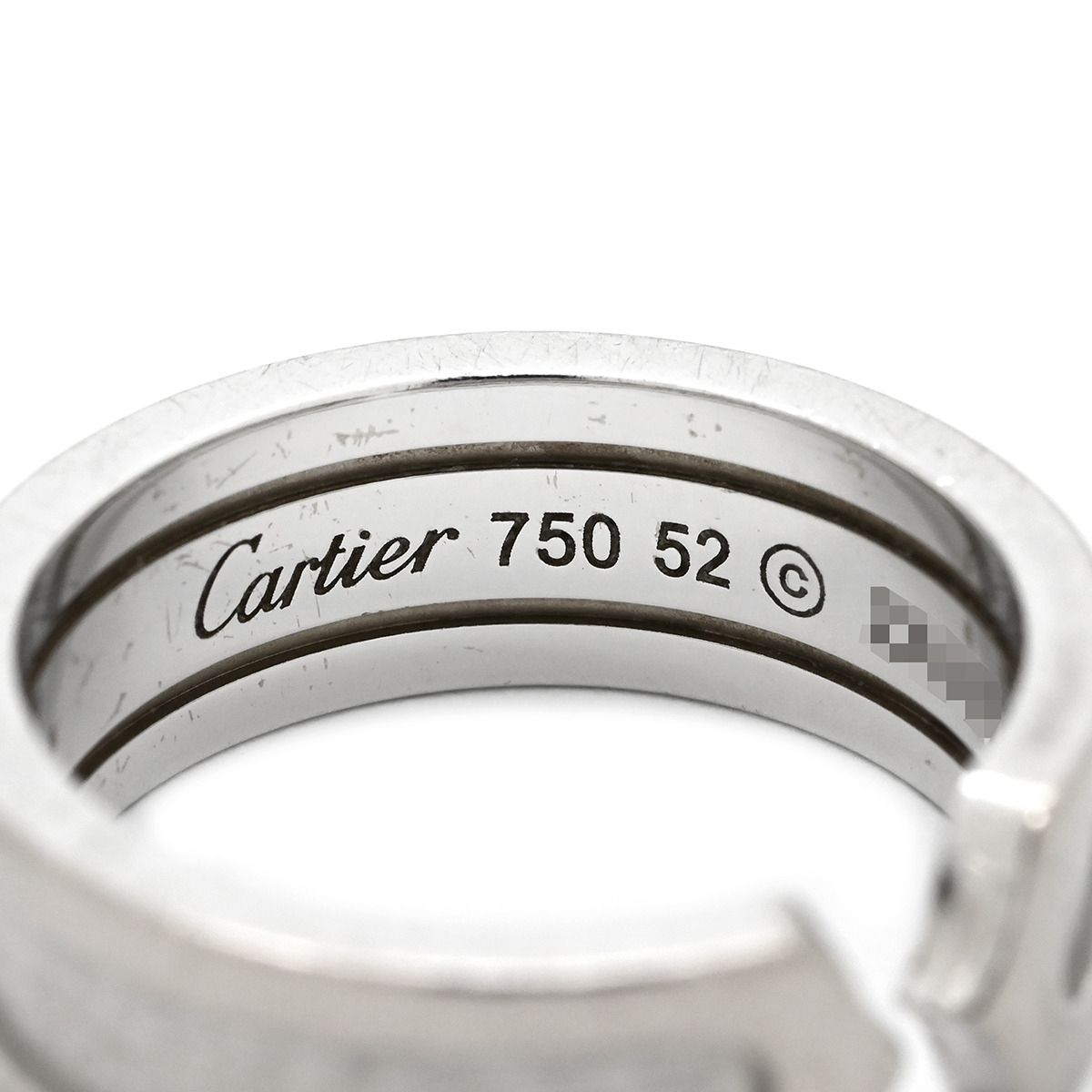Cartier Ring C2 #52(Jp12) C 2C 750Wg 18K 18 11.5