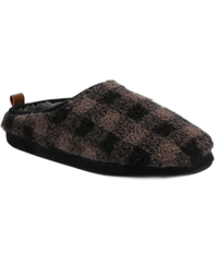 Sandals Vance Co Mens Roland Fleece Shearling Slide Slipper Black
