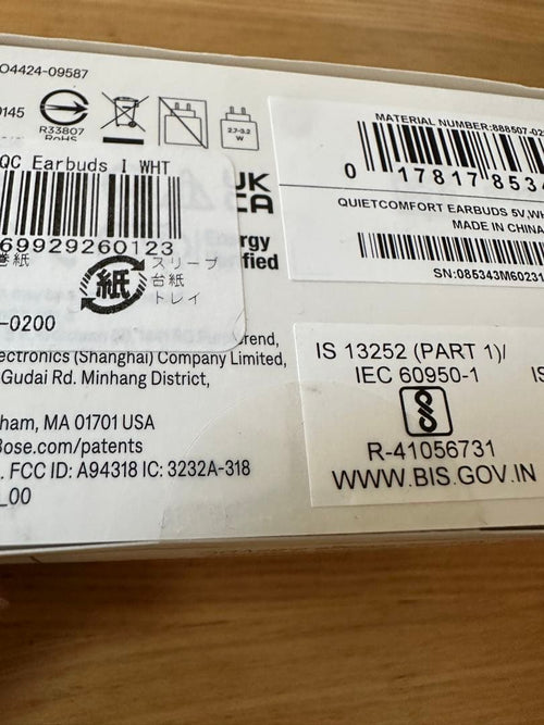 Bose Wireless Earphones Quietcomfort Earbuds