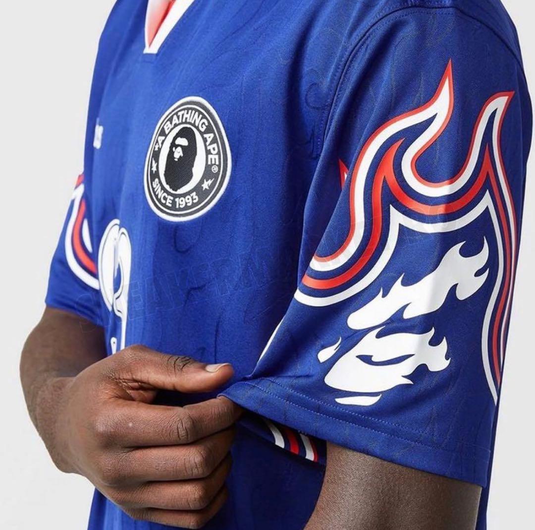 A Bathing Ape Shirts Bape Adidas Flamejersey2Xl