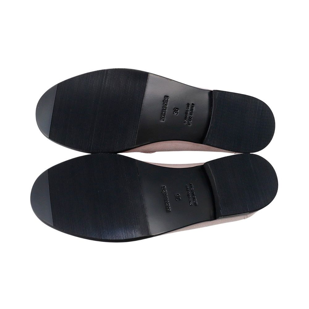 Hermes Loafers Leather Shoes 36