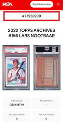 Mlb Psa10 2022 Topps Rc #156 9