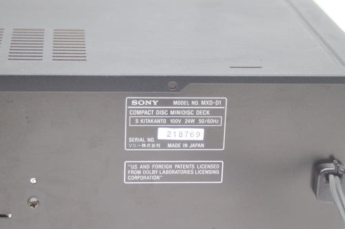 Sony Others Mxd-D1 Md/Cd