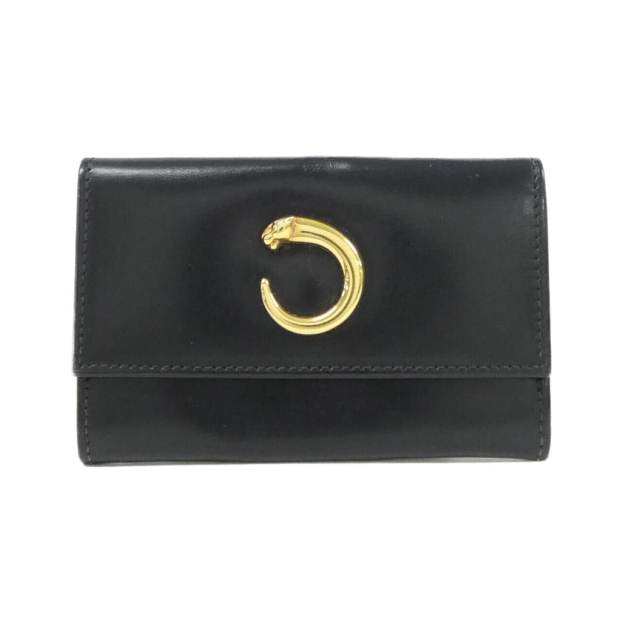 Cartier Business Card Holder Black( Gold(