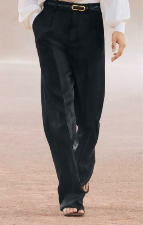 Yves Saint Laurent Slacks Black Wool