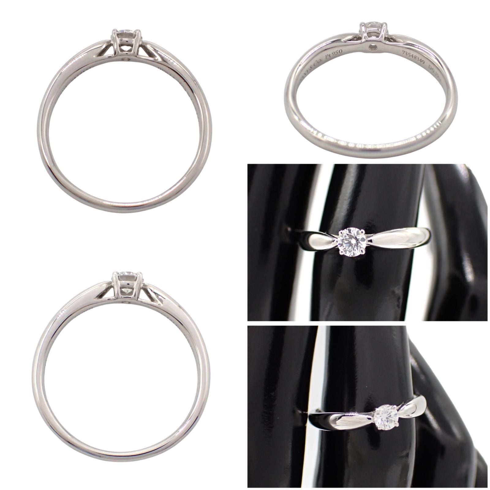 Tiffany Ring Co. 0.19Ct 12 Pt950 5013