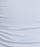 Gb Long Sleeve Knit Ruched Halter Top Sky