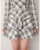 Long Sleeves, Three Quarter Sleeve Halter Check Mini Onepiece White