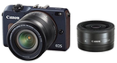 Digital Slr Canon Eos M2 Ef-M18-55Mm F3.5-5.6 Is Stm Ef-M22Mm F2 Eosm2Bl-Wlk