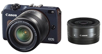 Digital Slr Canon Eos M2 Ef-M18-55Mm F3.5-5.6 Is Stm Ef-M22Mm F2 Eosm2Bl-Wlk
