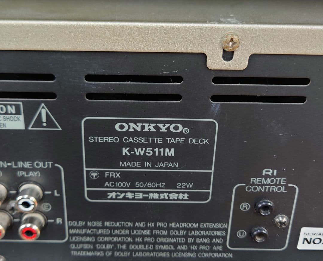 Onkyo Cd, Md Cassette Decks K-W511M