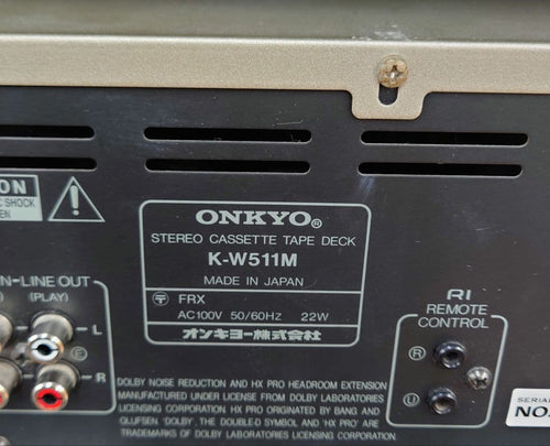 Onkyo Cd, Md Cassette Decks K-W511M
