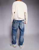 A Bathing Ape Others Aape By Loose Fit Denim Jeans In Vintage Wash Mblu