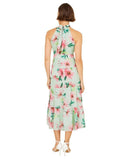 Yumi Kim Long Sleeves, Three Quarter Sleeve Womens Floral Halter Neck Midi