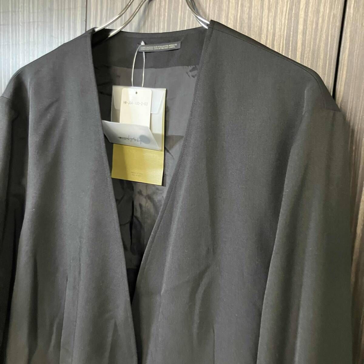 Others 25Aw Yohji Yamamoto Pour Homme Wool Gabardine Collarless Jacket 3