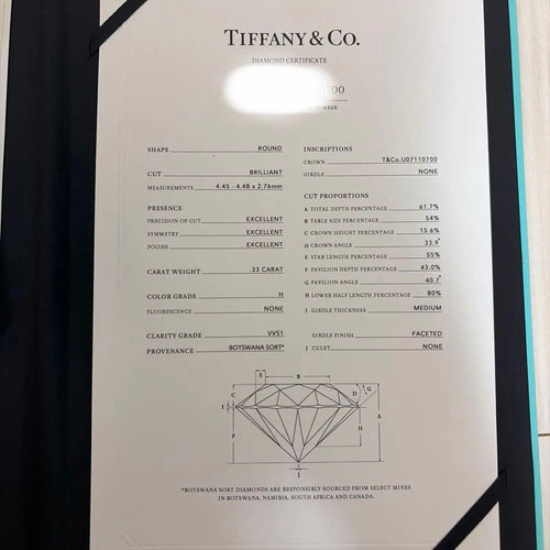 Tiffany Necklaces Co. 0.33Ct